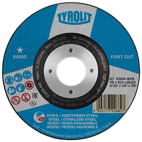 Tyrolit abs 230x6.0mm a30p-bfb basic st rvs fast cut | 10 stuks