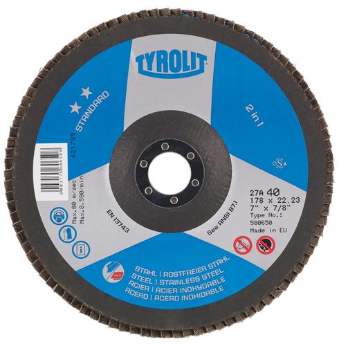 Tyrolit lamellenschijf 125mm za80 standard st rvs | 10 stuks