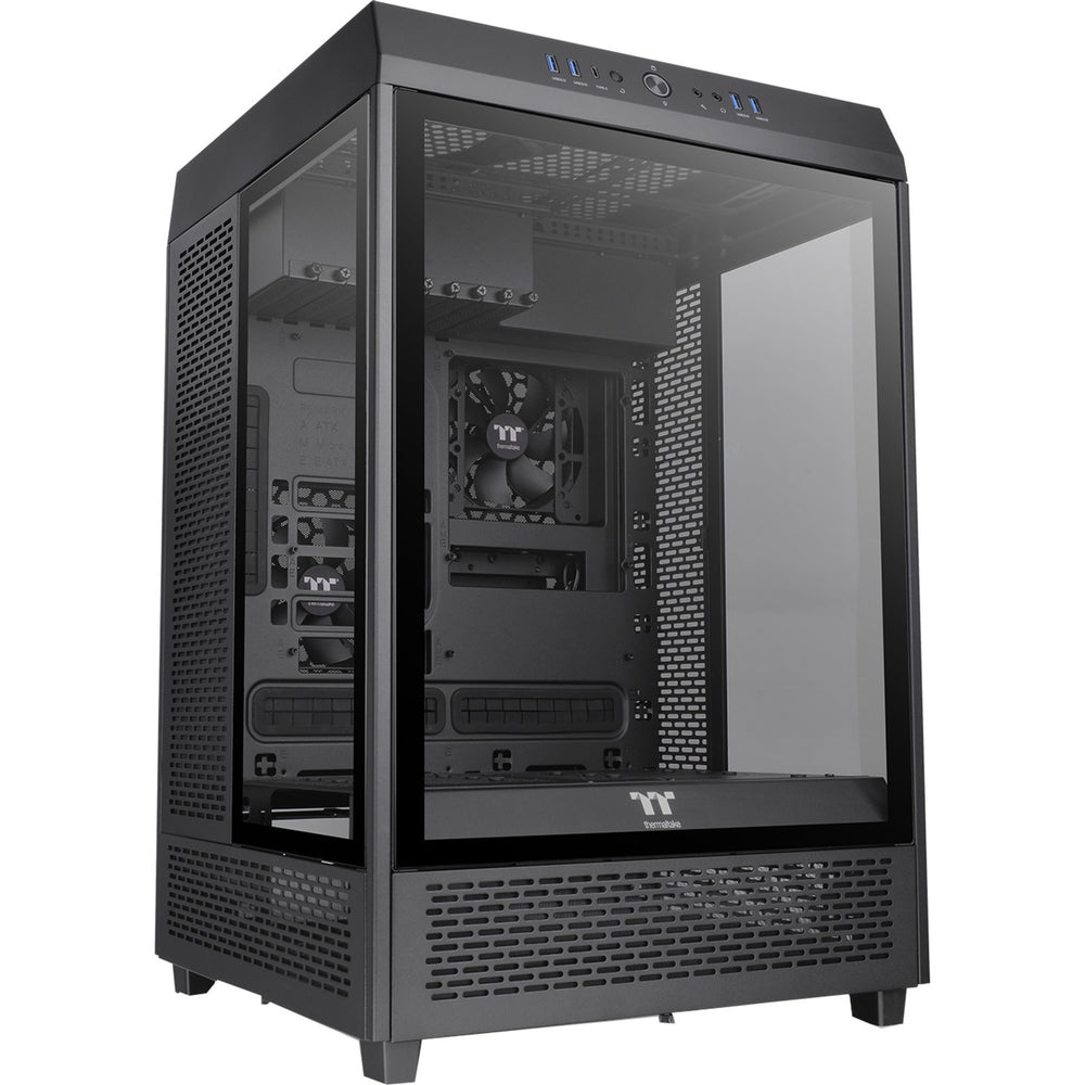 Thermaltake the tower 500 midi tower behuizing (zwart | 4x usb-a | 1x usb-c | tempered glass)