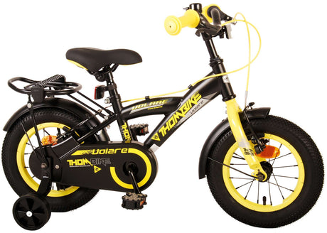 Volare Thombike Kinderfiets Jongens 12 inch Zwart Geel Twee Handremmen