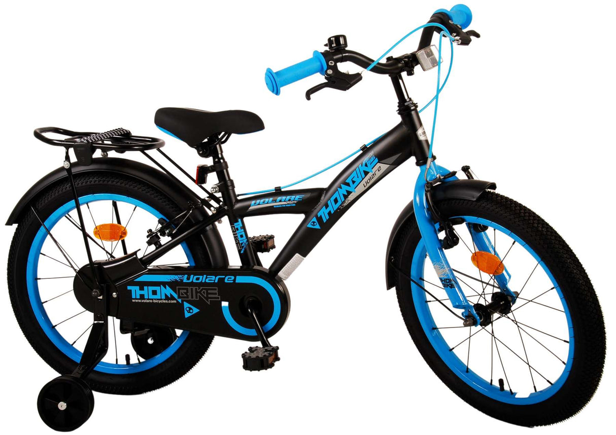 Volare Thombike Kinderfiets Jongens 18 inch Zwart Blauw Twee handremmen