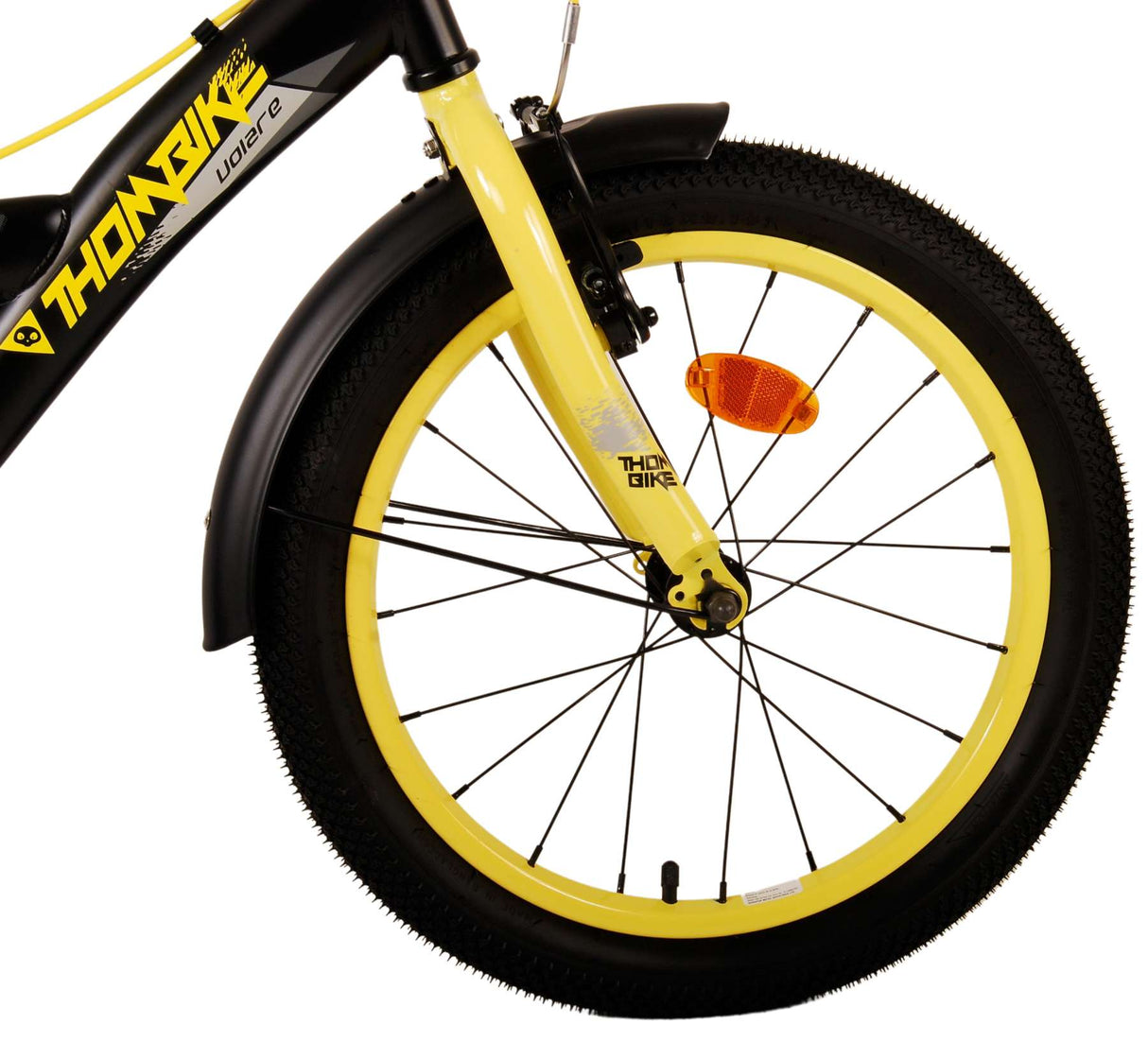 Volare Thombike Kinderfiets Jongens 18 inch Zwart Geel Twee handremmen