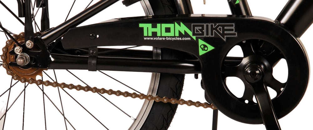 Volare Thombike Kinderfiets Jongens 20 inch Zwart Groen Twee Handremmen