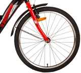 Volare Thombike Kinderfiets - Jongens - 24 inch - Zwart Rood - Twee handremmen