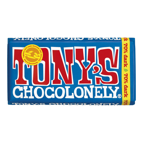 Tony's chocolonely reep pure chocolade 70% (15x 180gr)