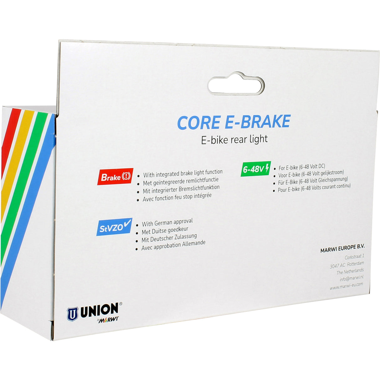 Union rear light ebike core e-brake