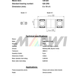 Union kogellager ball bearing cb-025 6x19x6