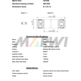 Marwi union kogellager cb-040 688 2rs 8x16x5