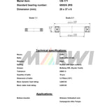 Marwi union kogellager cb-171 6805 6 2rs 25x37x6