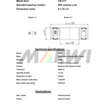 Union kogellager cb-317 688 llb 8x16x5 keramisch