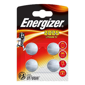 Energizer Lithium 3V knoopcel batterijen (CR2025) 4 stuks