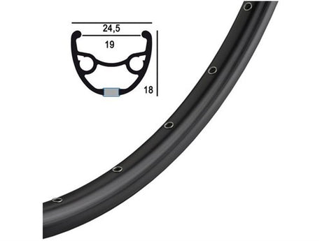 Ryde velg 28 inch 622 rival 21 zwart 36 bus
