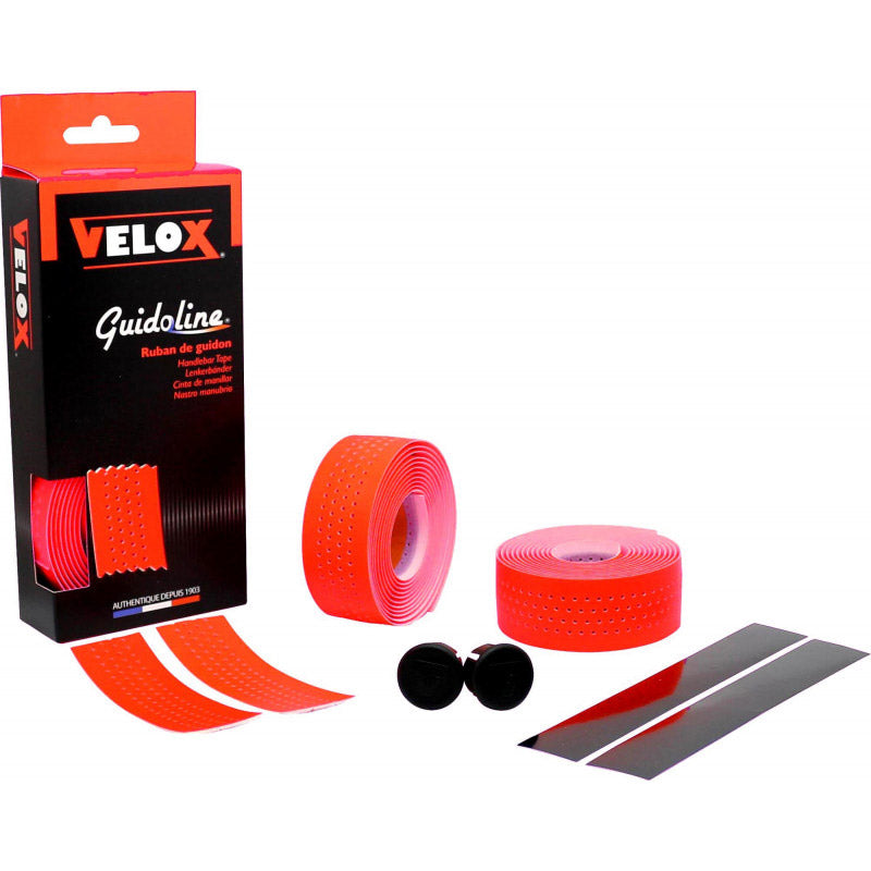 Velox stuurtape fluo geperforeerd fluo rood (2st)