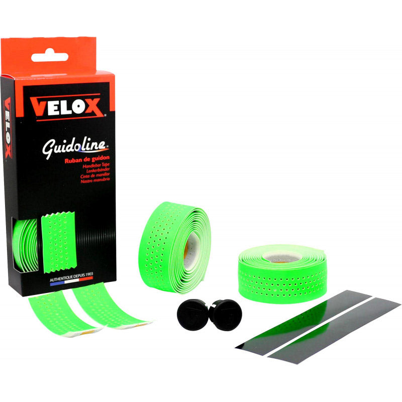 Velox Stuurtape Fluo geperforeerd fluo groen (2st)