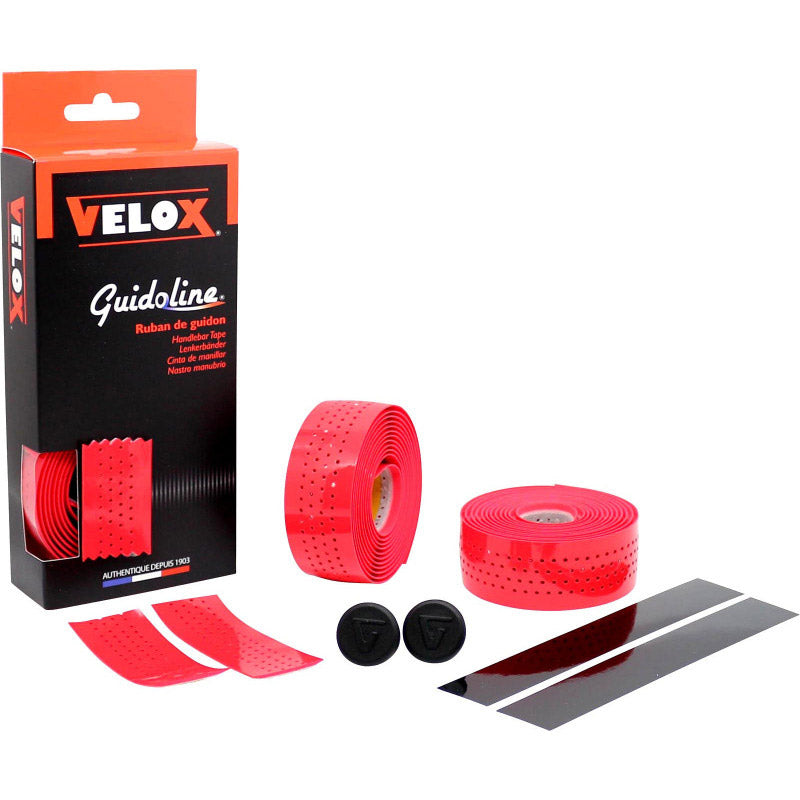 Velox stuurtape gloss soft geperforeerd rood (2st)