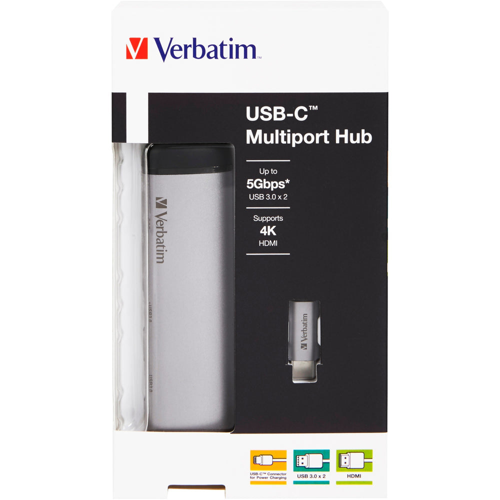 Verbatim USB 3.2 Gen 1 multiport hub, USB-C > 2x USB-A + US