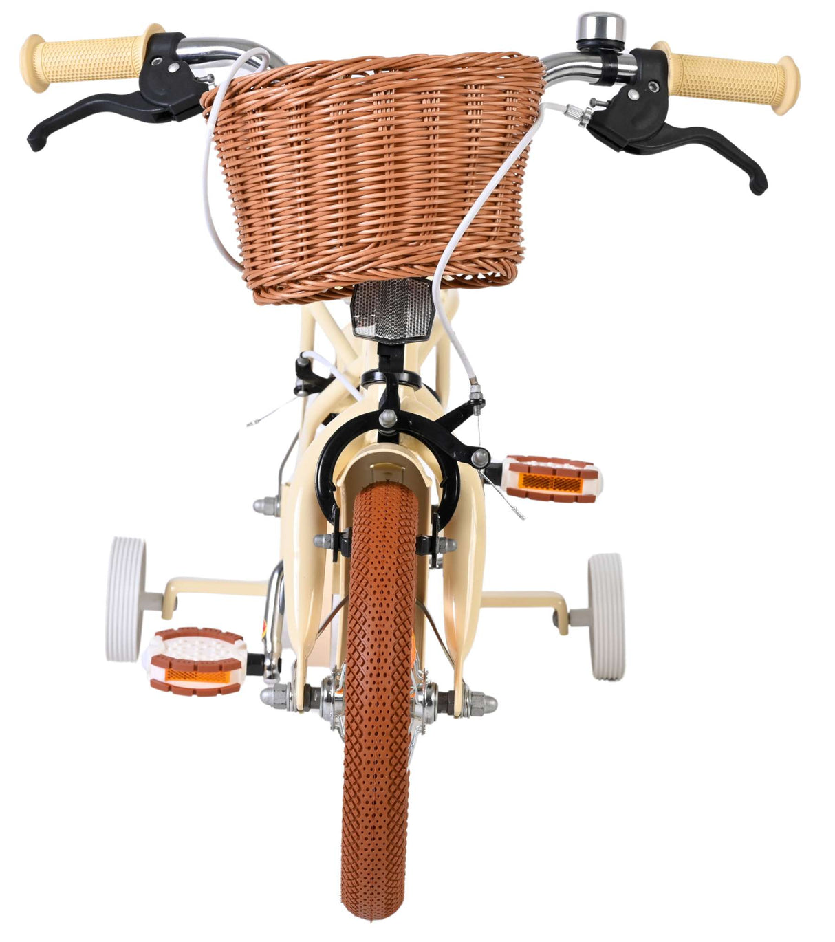 Volare ashley kinderfiets - meisjes - 12 inch - créme - twee handremmen