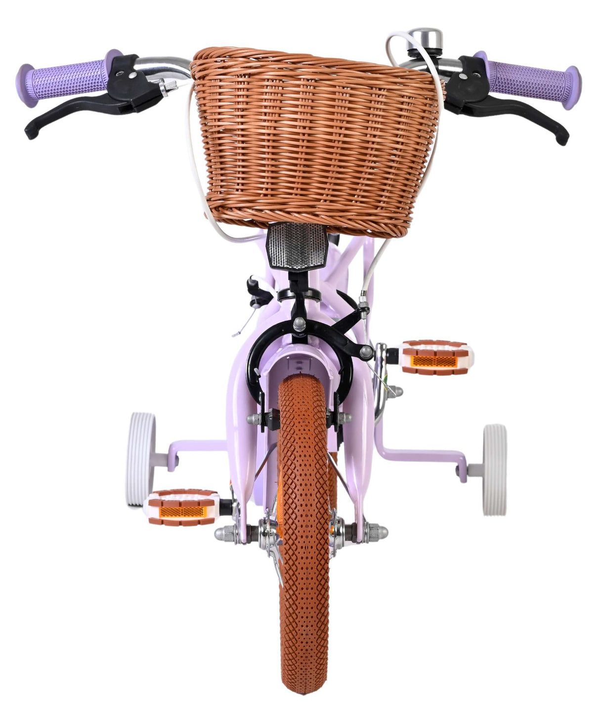 Volare ashley kinderfiets - meisjes - 12 inch - lila - twee handremmen