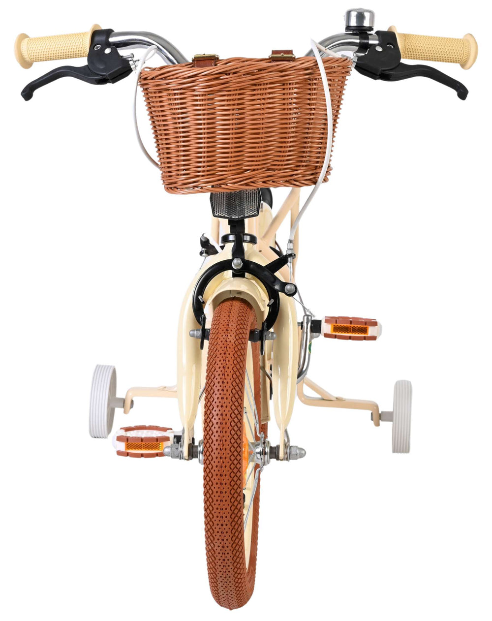 Volare ashley kinderfiets - meisjes - 14 inch - creme - twee handremmen