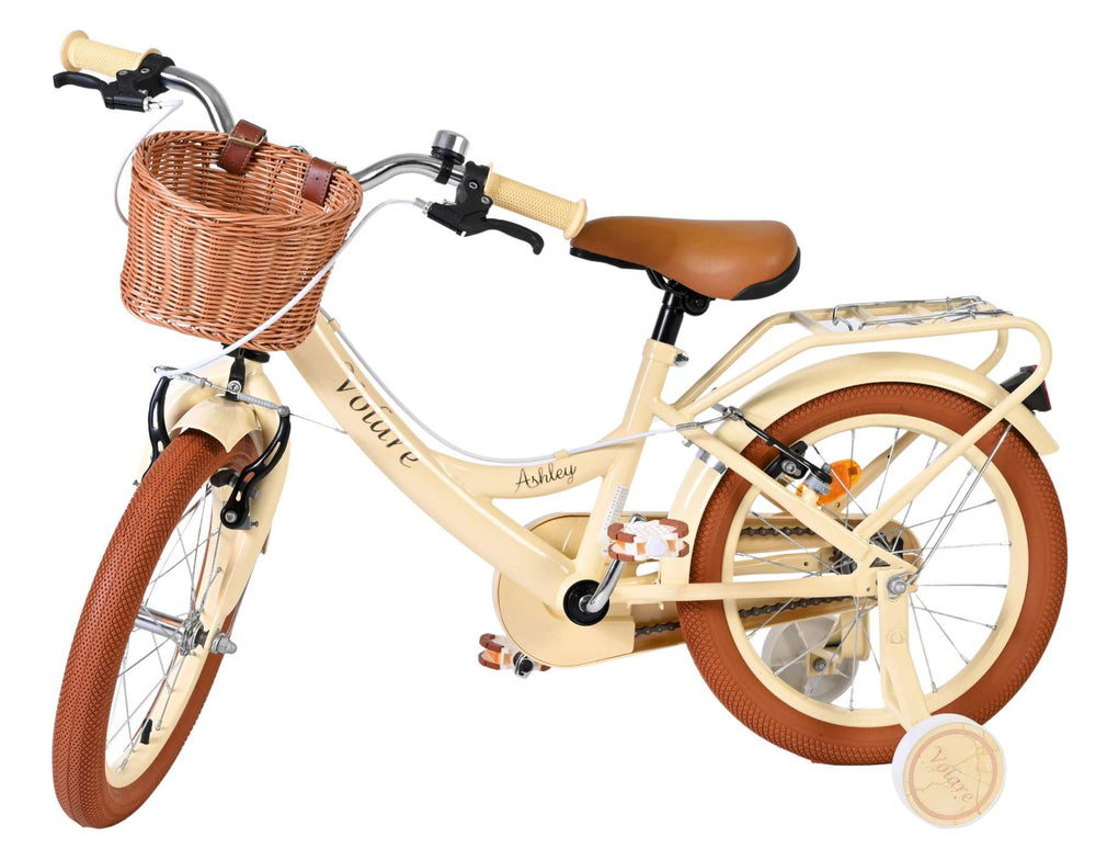 Volare ashley kinderfiets - meisjes - 16 inch - creme - twee handremmen