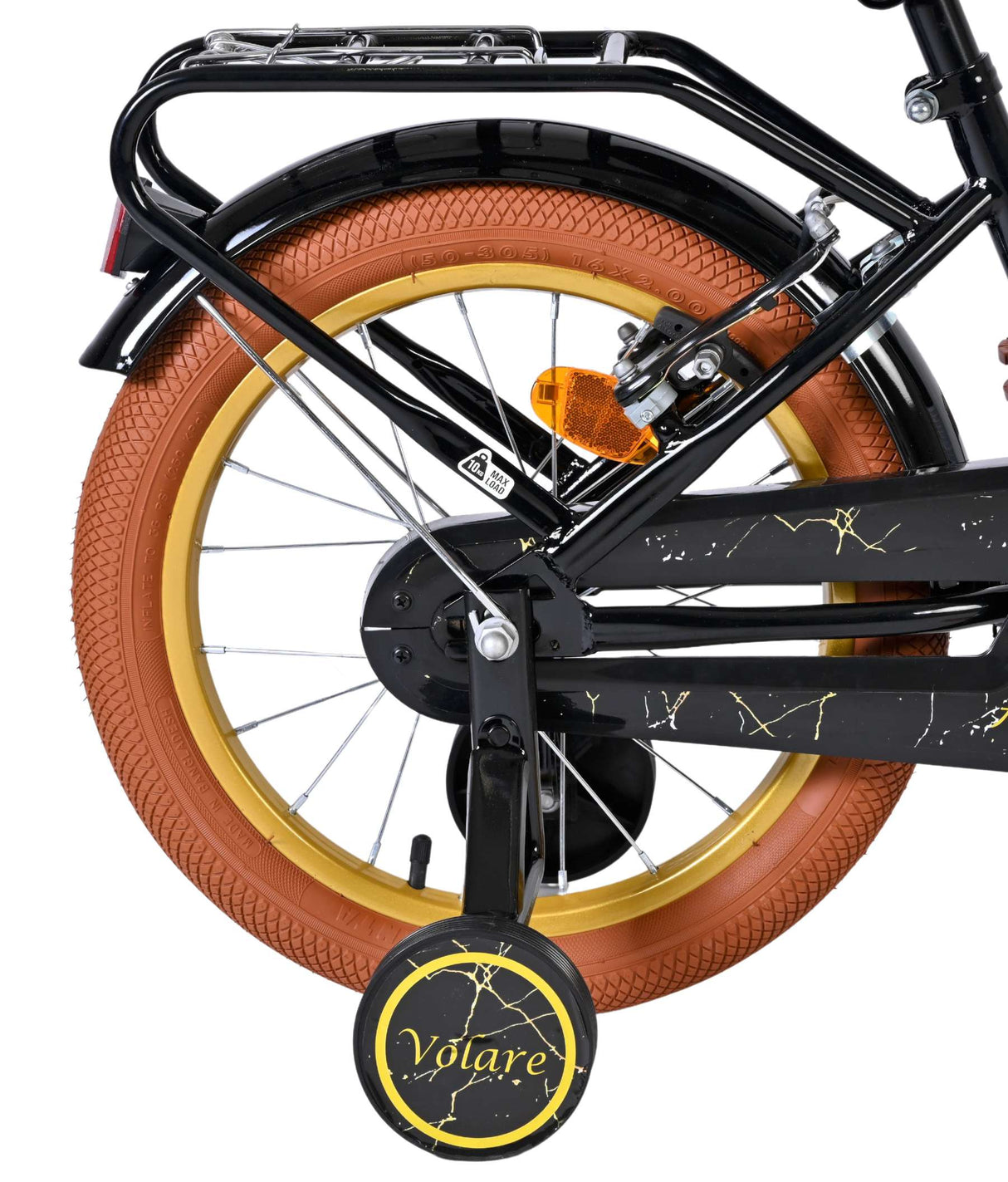 Volare ashley kinderfiets - meisjes - 16 inch - zwart - twee handremmen