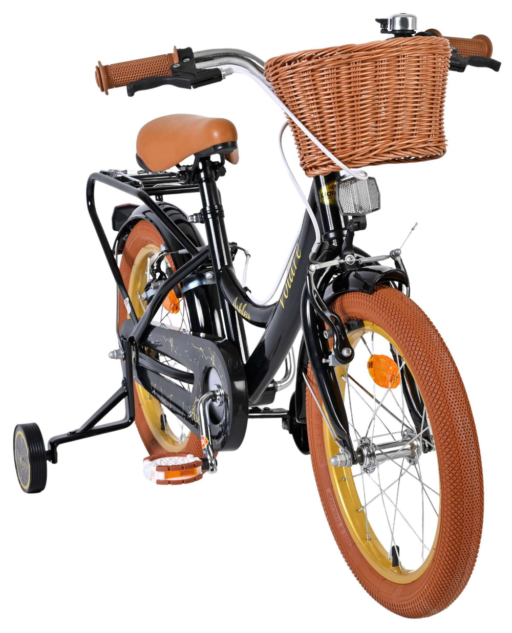 Volare ashley kinderfiets - meisjes - 16 inch - zwart - twee handremmen