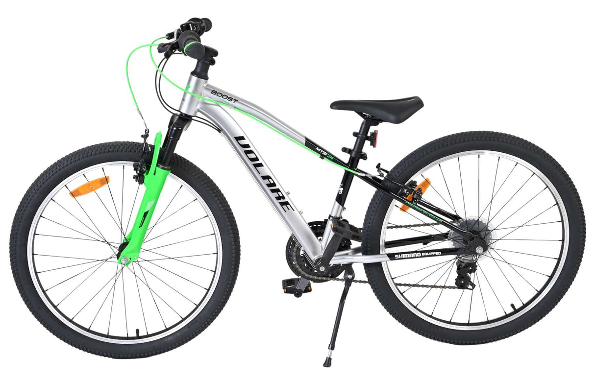 Volare boost kinderfiets - 24 inch - zilver groen - 21 versnellingen