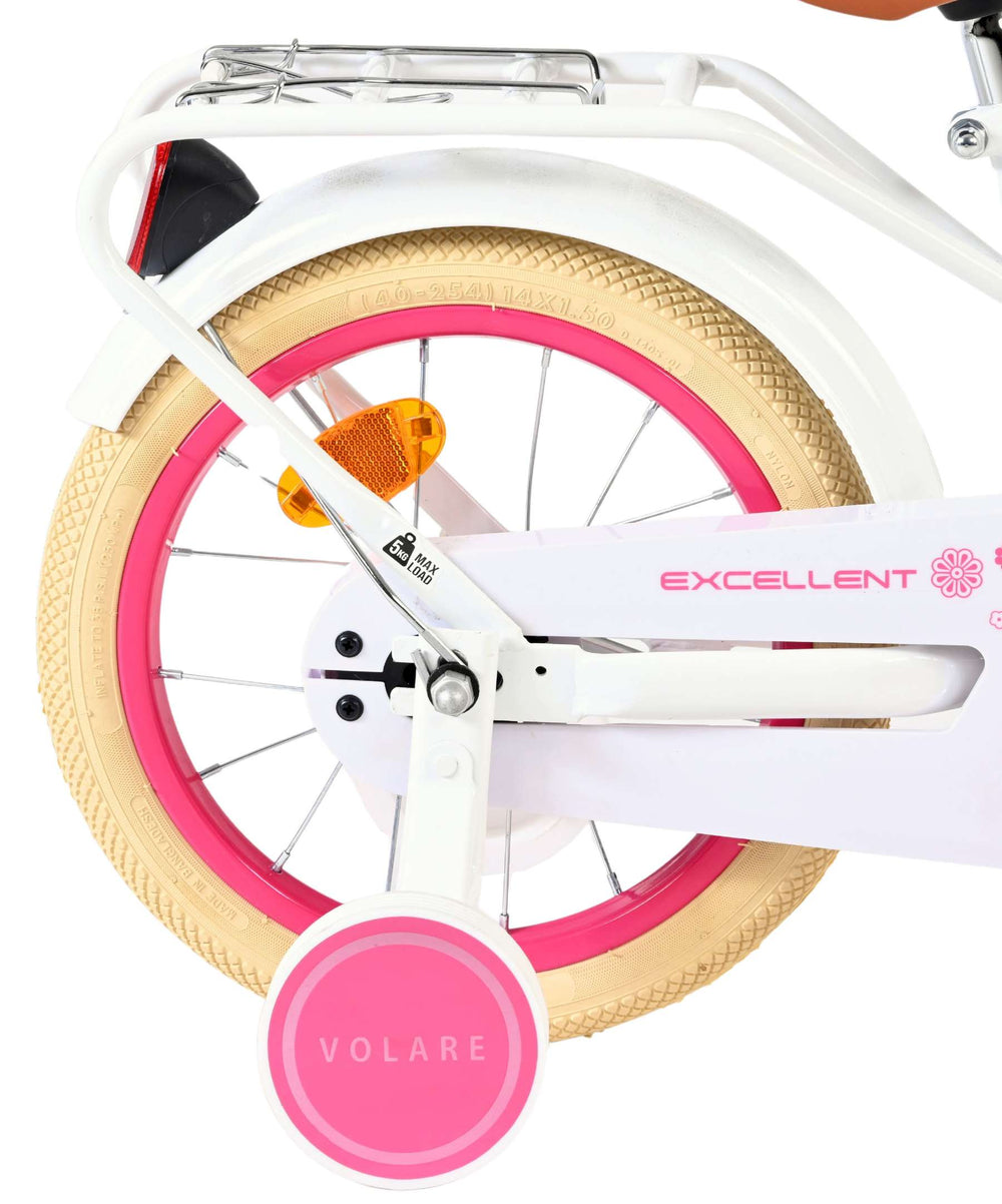 Volare excellent kinderfiets - meisjes - 14 inch - wit