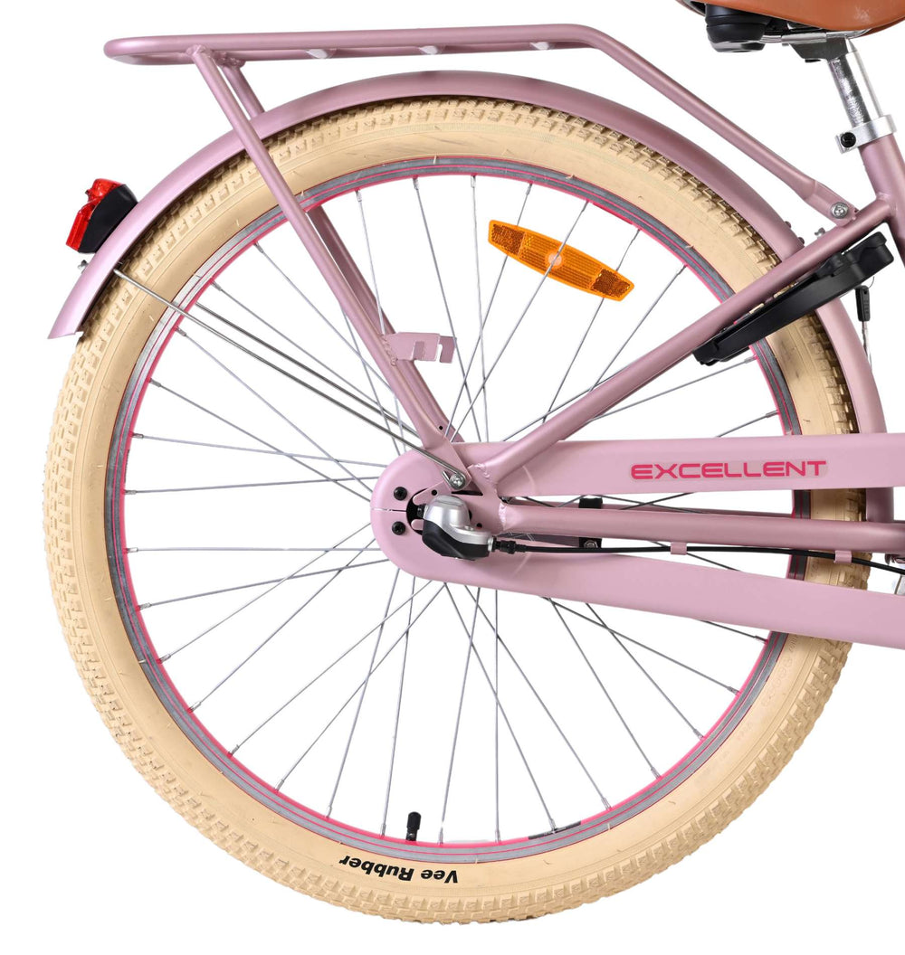 Volare excellent kinderfiets - meisjes - 24 inch - mat roze - 3 versnellingen