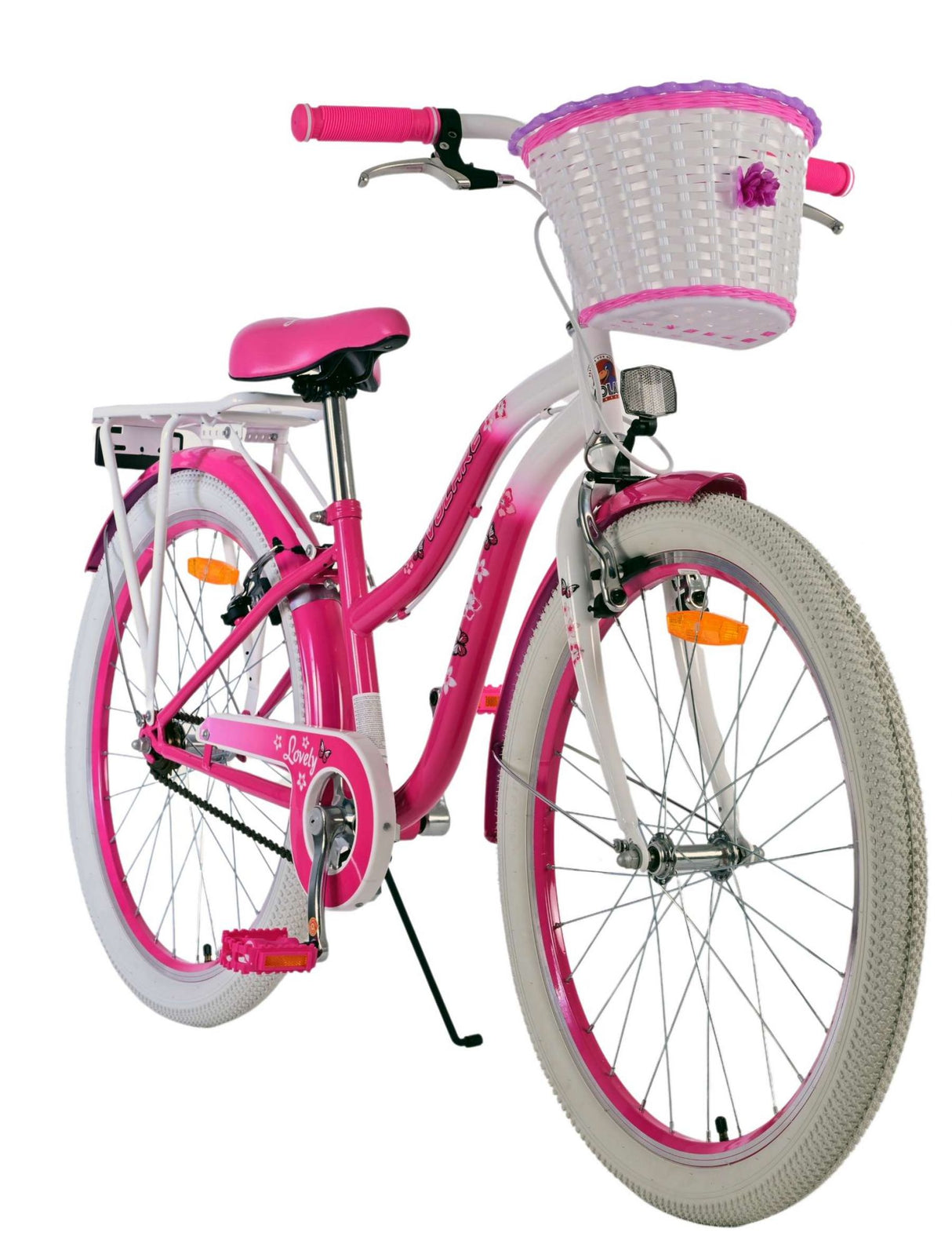 Volare lovely kinderfiets - meisjes - 24 inch - roze - twee handremmen