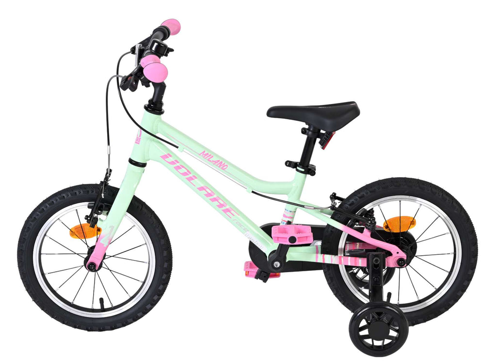 Volare milano kinderfiets - meisjes - 14 inch - mintgroen - twee handremmen