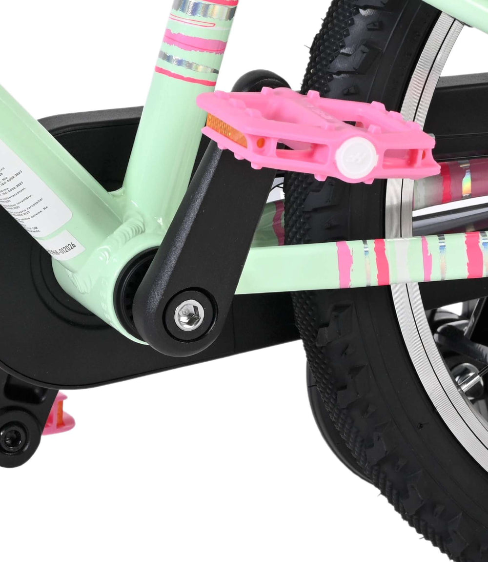 Volare milano kinderfiets - meisjes- 16 inch - mintgroen - twee handremmen