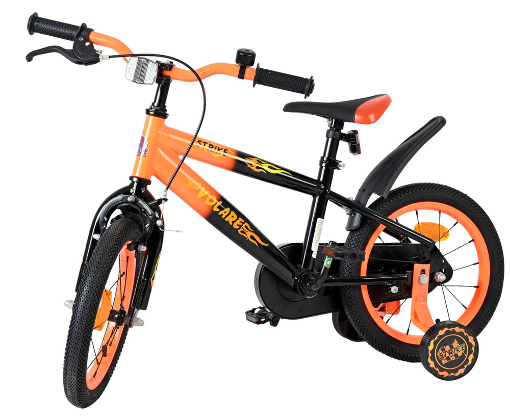 Volare strike kinderfiets - jongens - 14 inch - zwart oranje