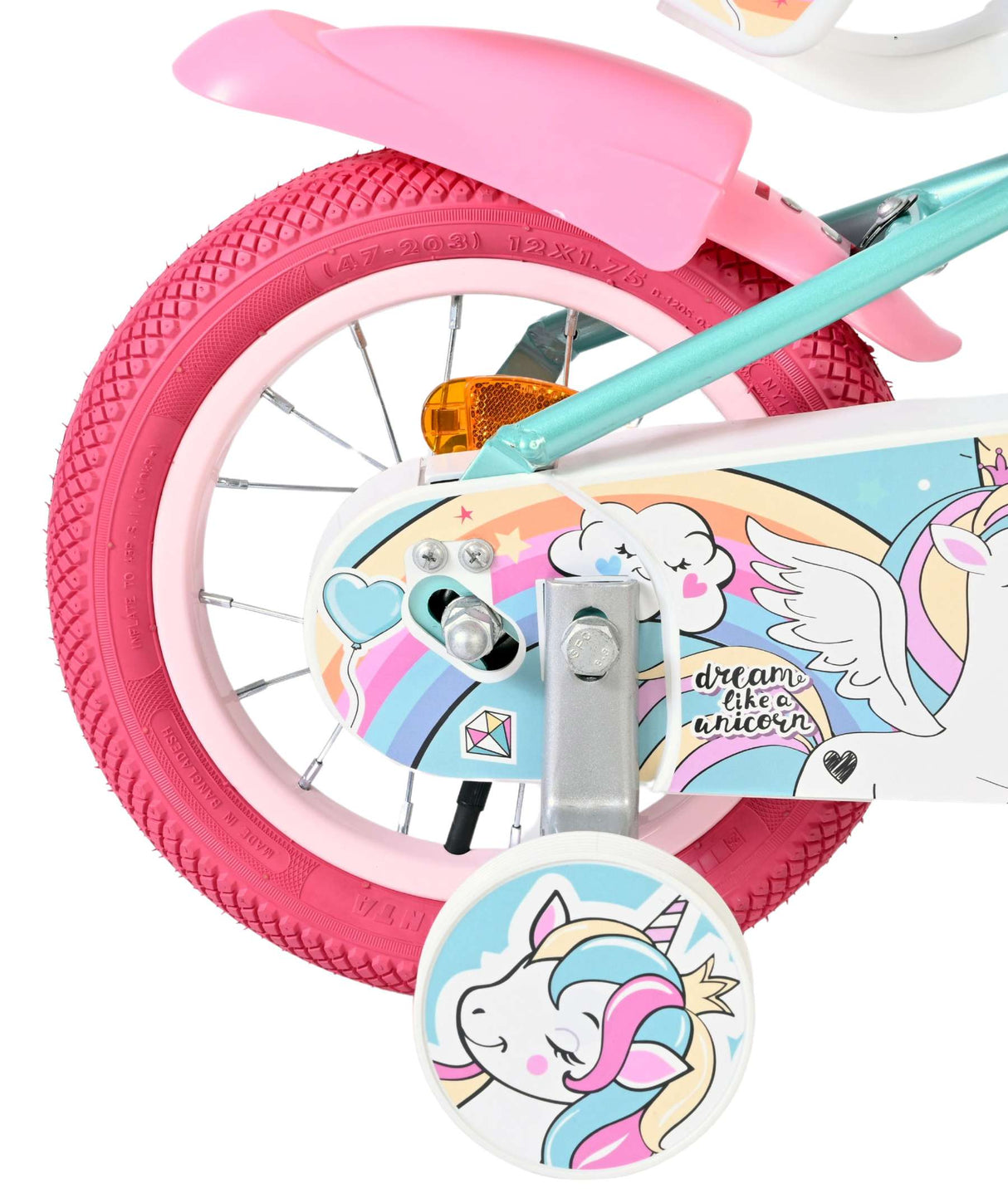Volare unicorn kinderfiets - meisjes - 12 inch - groen