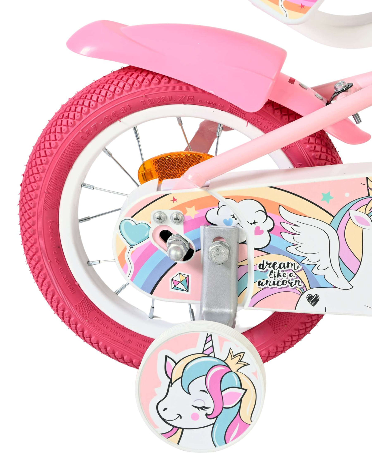 Volare unicorn kinderfiets - meisjes - 12 inch - roze