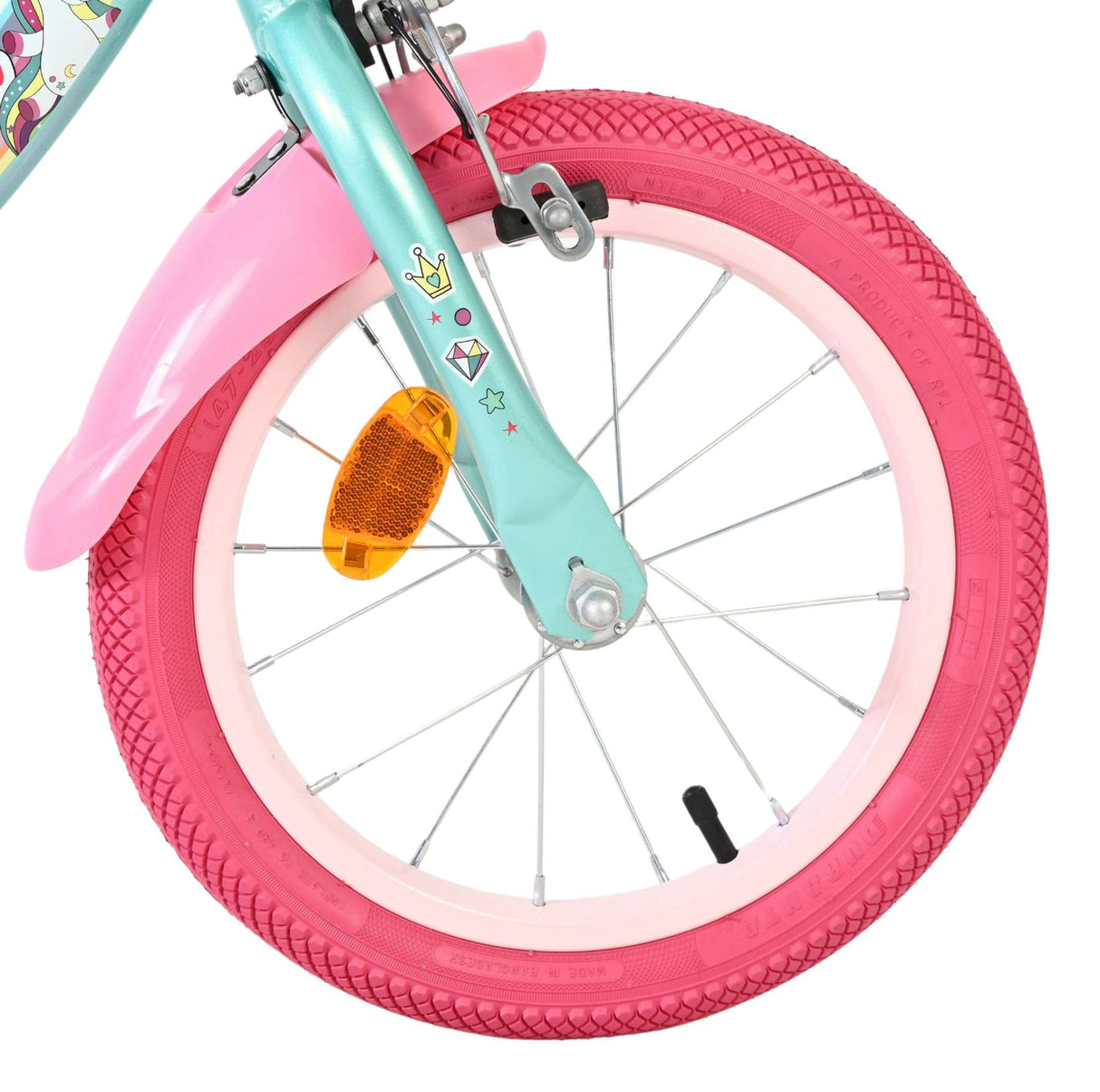 Volare unicorn kinderfiets - meisjes - 14 inch - groen