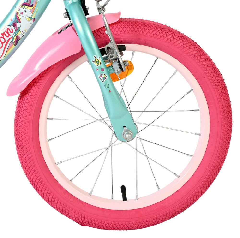 Volare unicorn kinderfiets - meisjes - 16 inch - groen