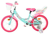 Volare unicorn kinderfiets - meisjes - 16 inch - groen - twee handremmen