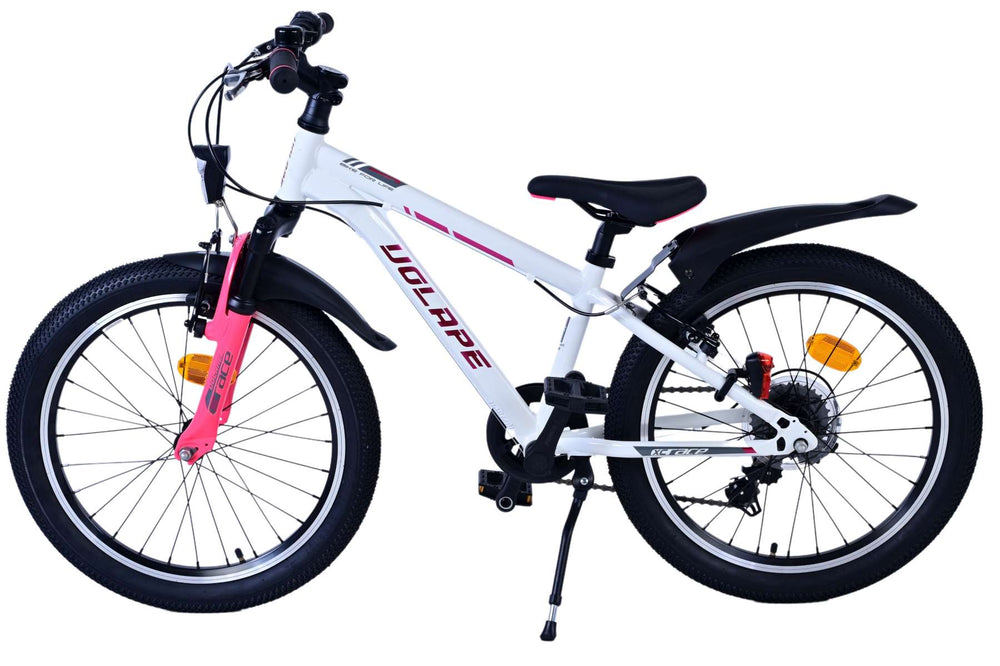 Volare xc race kinderfiets - 20 inch - wit roze - 7 speed