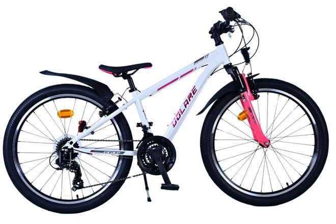 Volare xc race kinderfiets - 24 inch - wit roze - 21 speed