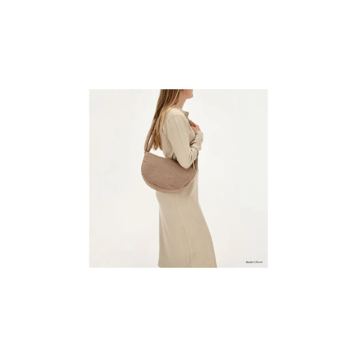Beagles teddy schoudertas 34x21cm taupe