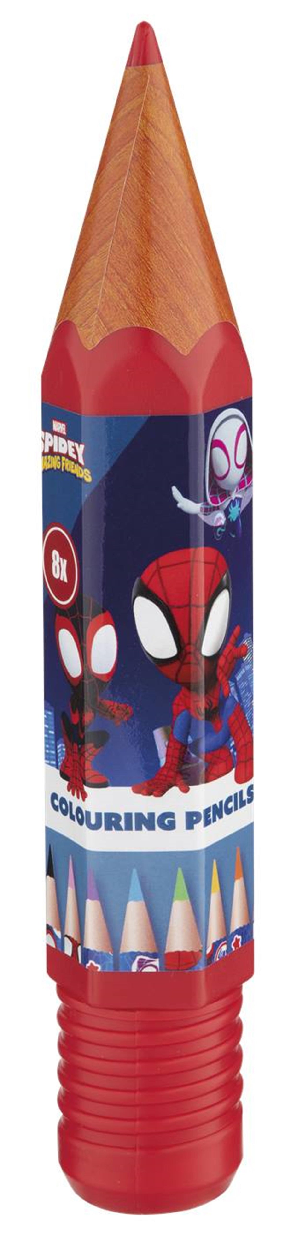 Disney spidey stitch frozen 8 kleurpotloden in potloodverpakking