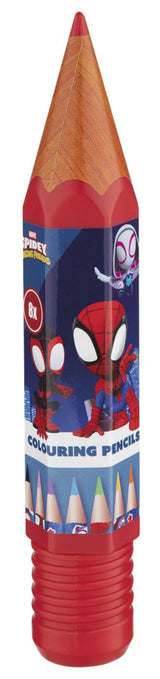Disney spidey stitch frozen 8 kleurpotloden in potloodverpakking