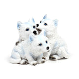 Wolf puppy trio