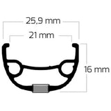 Roland Achterwiel Rival 21-584 zwart disc QR 10v