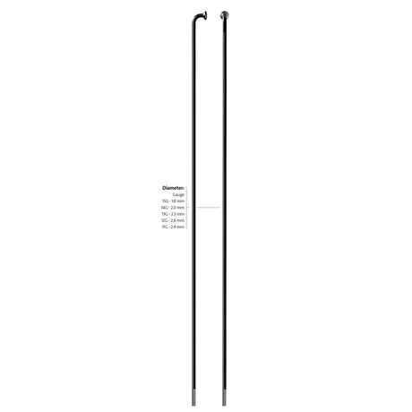 Sapim spaak 13-282 leader rvs zwart zonder nippel (100st)