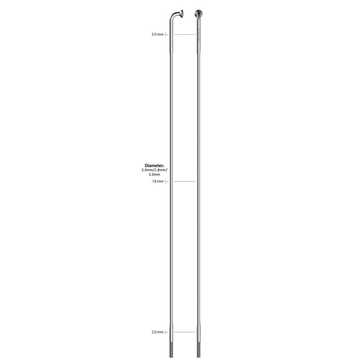 Sapim spaak 14-252l race rvs zonder nippel (100st)