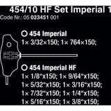 Wera 454 10 HF Set Imperial 1 Stiftsleutelset T-greep H
