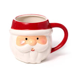 Kerstman hoofd gevormde keramiek mok