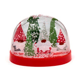 Kerstmis gnoom large glitter sneeuwbol